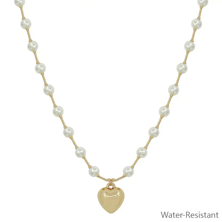 Water Resistant 6mm Pearl Beaded Necklace