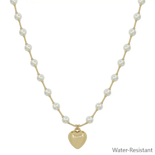 Water Resistant 6mm Pearl Beaded Necklace