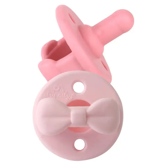 Pink Bow Paci Set
