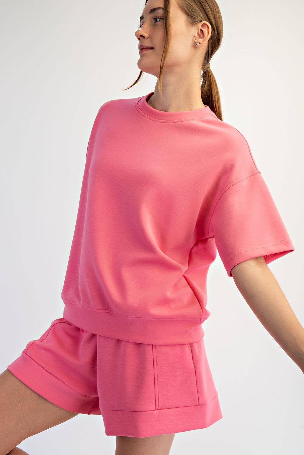 Modal Scuba Top - Bright Pink