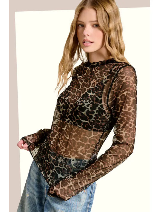 Semi-Sheer Mahogany Top