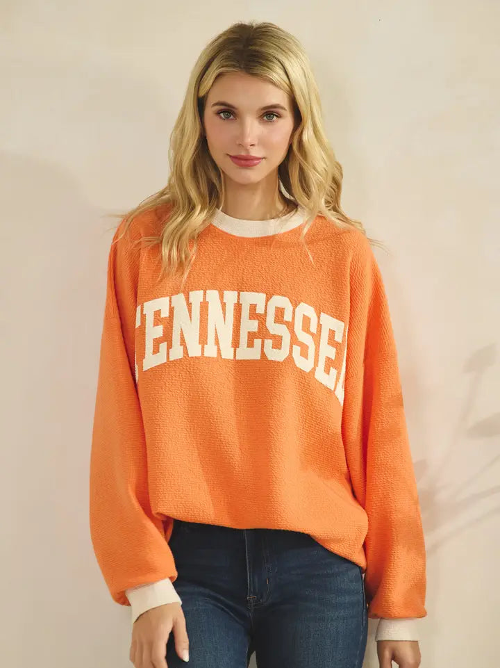 Tennessee Cloudy Knit Ringer Top