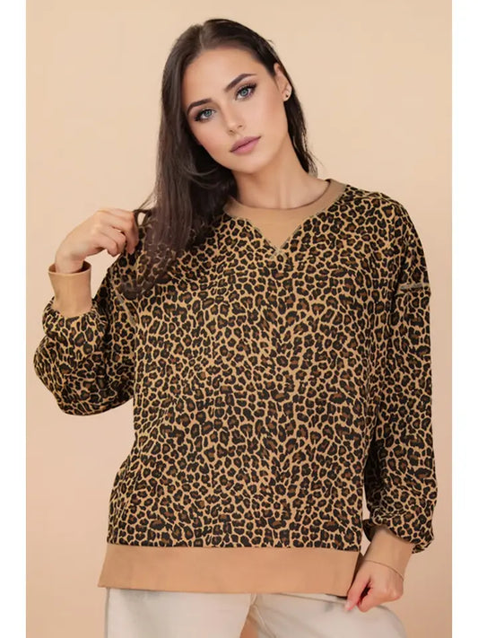 Leopard Print Casual Top