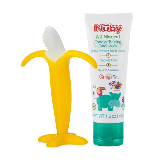 Toddler Training Toothpaste with Silicone Banana