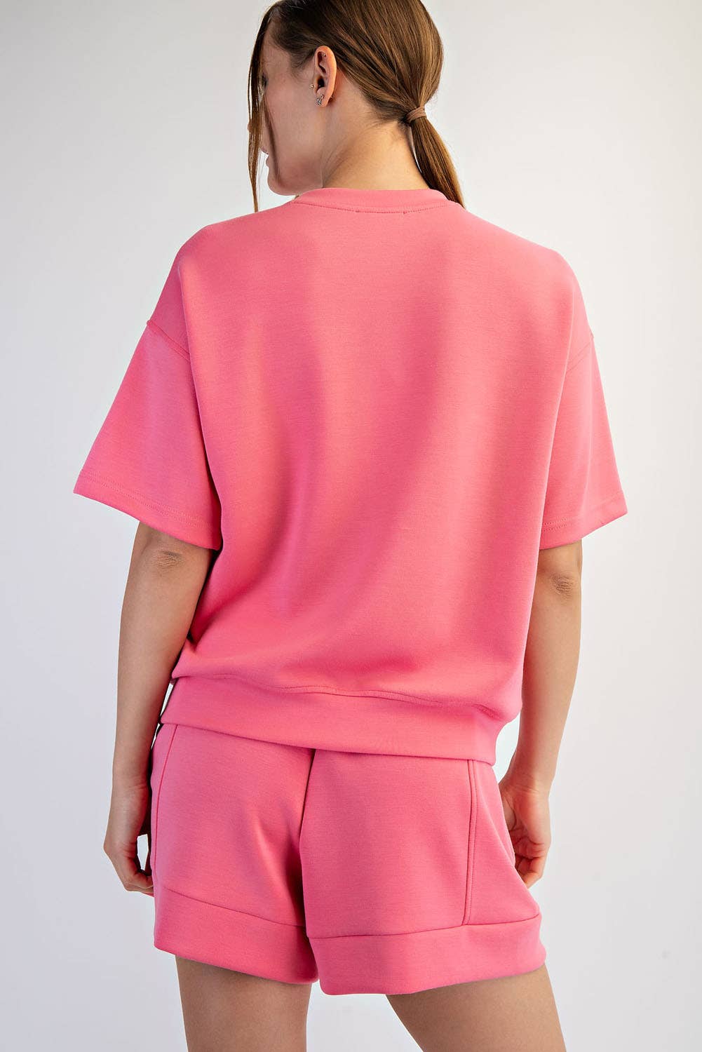 Modal Scuba Top - Bright Pink