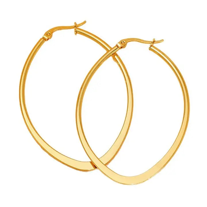 18K Stainless Steel Waterproof Tarnish Free Hoops