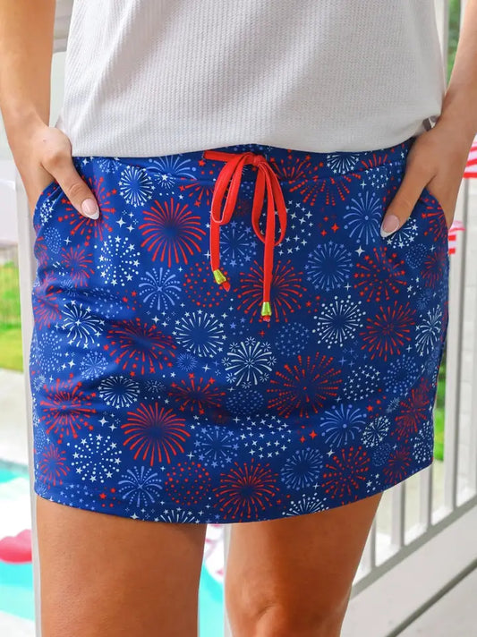 Red White and Boom Skort
