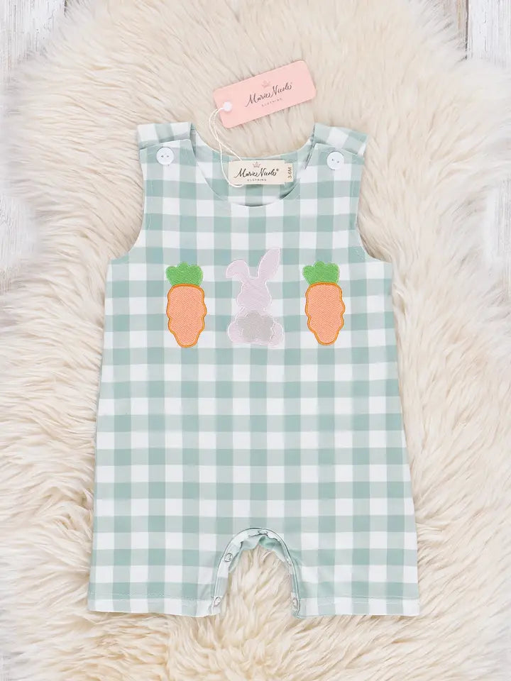Gingham Carrot Patch Embroidered Jon Jon