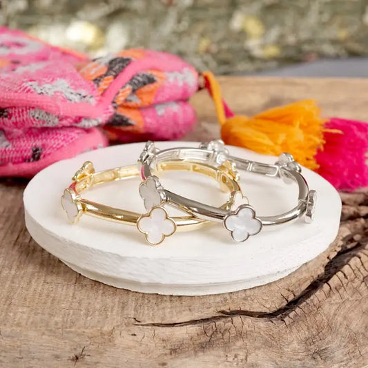 Clover Stretchy Bangle Bracelet