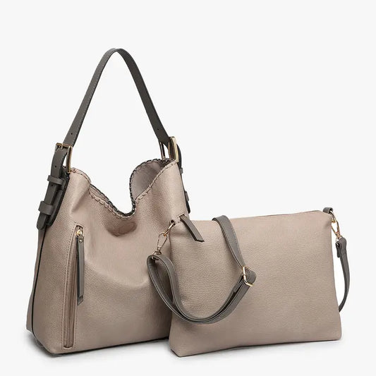 Alexa Fog Grey 2 -in-1 Hobo Bag