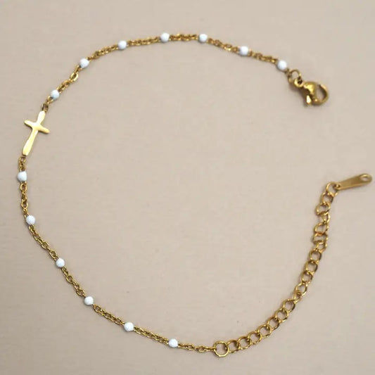 18K Stainless Steel Tarnish Free Bracelet White