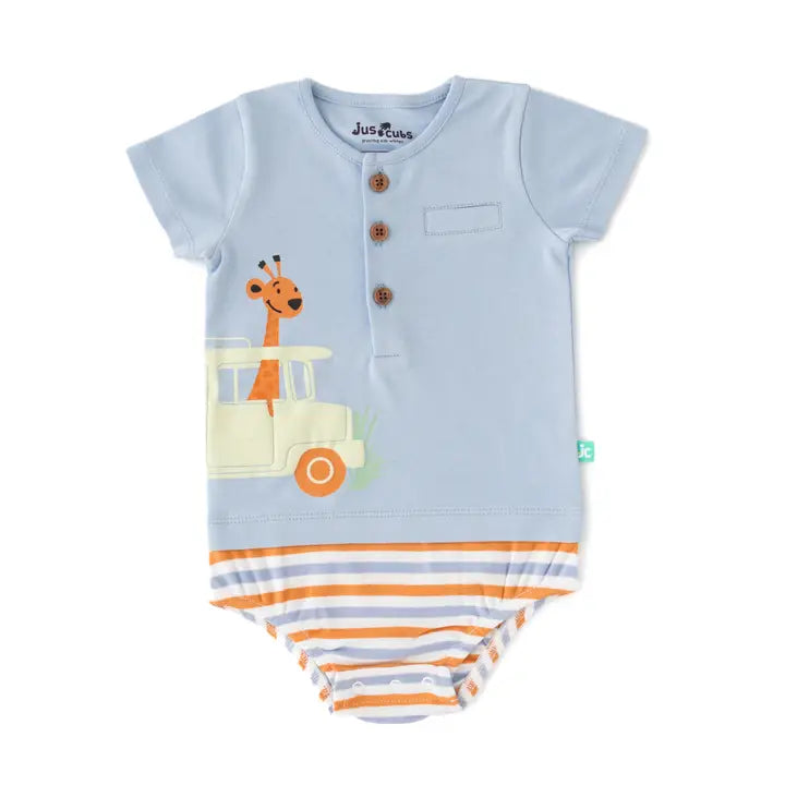 Organic Safari Giraffe Baby Bodysuit