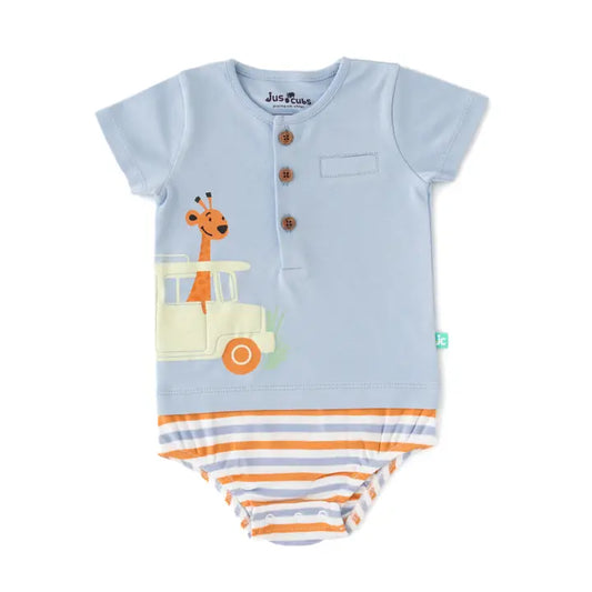 Organic Safari Giraffe Baby Bodysuit