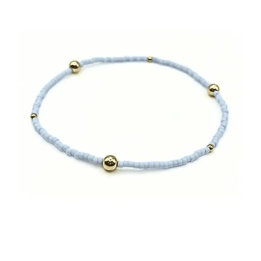 Game Day Light Blue & Gold-filled Bracelet