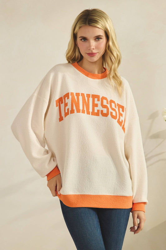 Cream Tennessee Cloudy Knit Top
