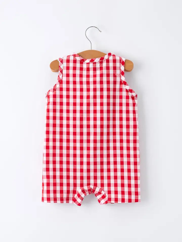 Summer Plaid Romper