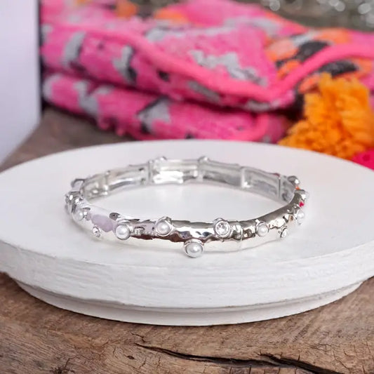 Stretchy Stackable Bangle Pearl Bracelet