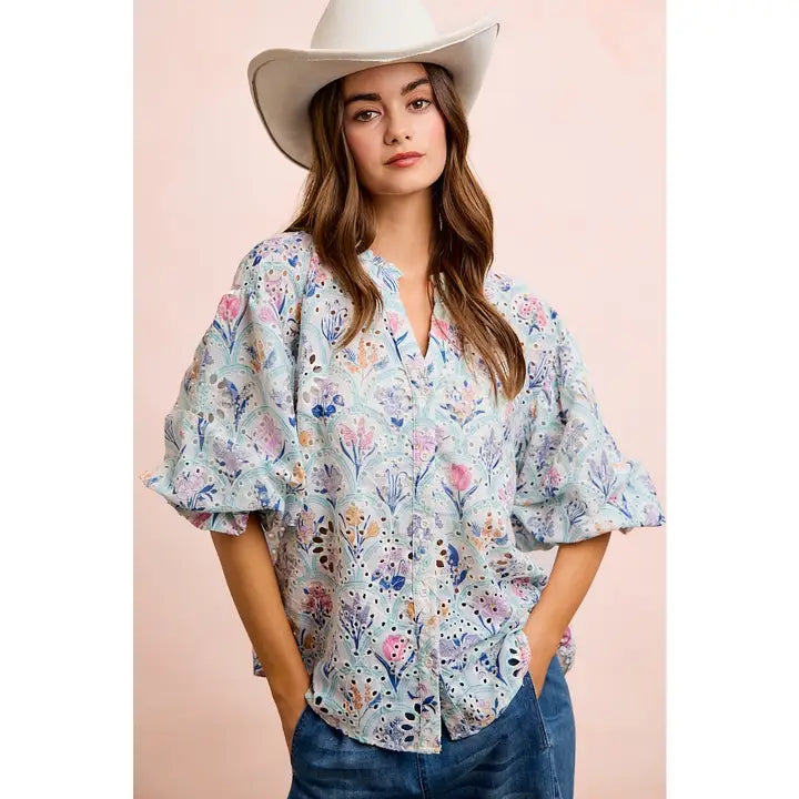 Plus Wildflower Trails Blouse