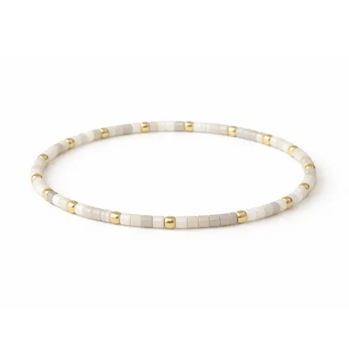 Endless Summer 14k Gold Filled & Whites Beaded Bracelet