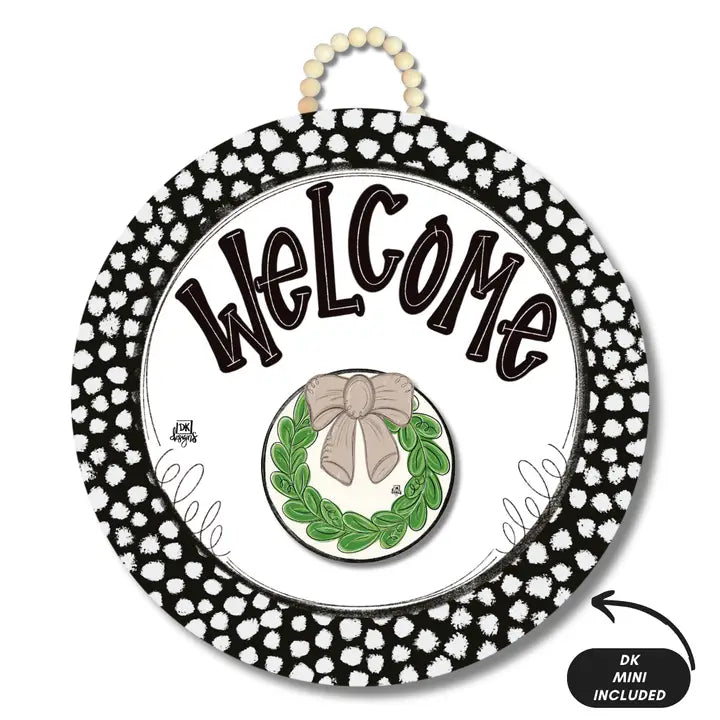 Black and White Dot Door Hanger