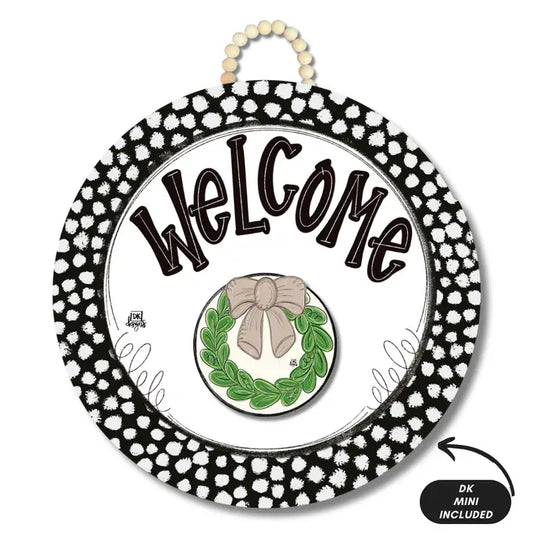 Black and White Dot Door Hanger