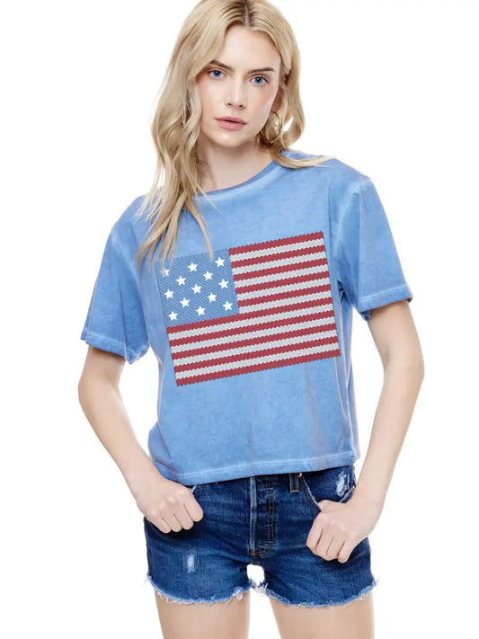 Puff American Flag Graphic Tee