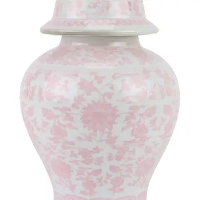 Pink Floral Jar