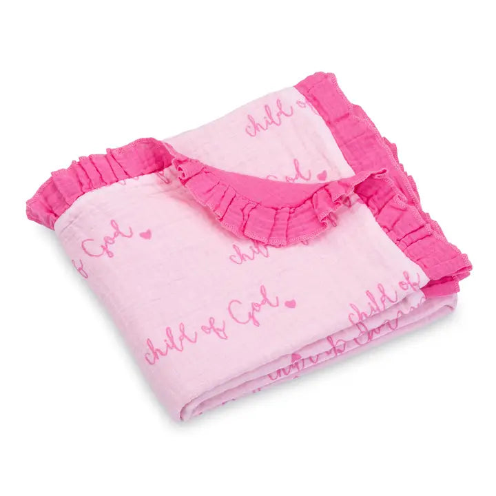 Muslin Quilt Baby Blanket - Pink Child of God