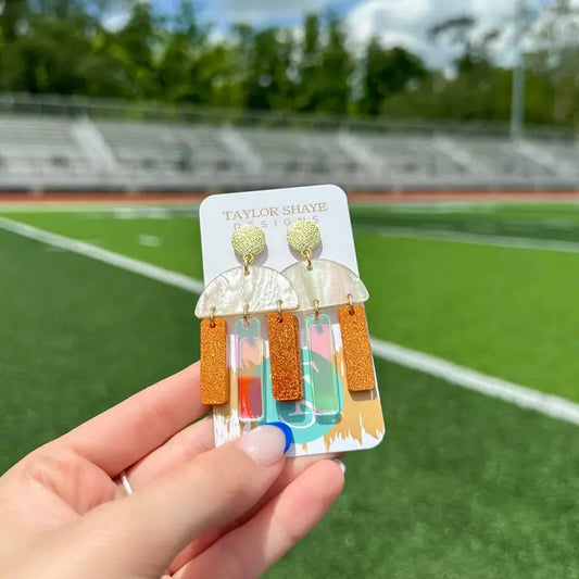 Orange/Iridescent Huddle Drops