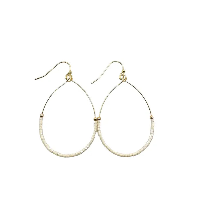 White Aster Game Day Earrings