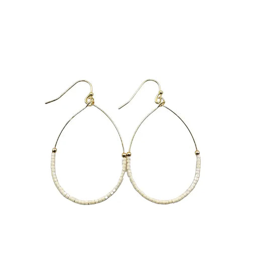 White Aster Game Day Earrings