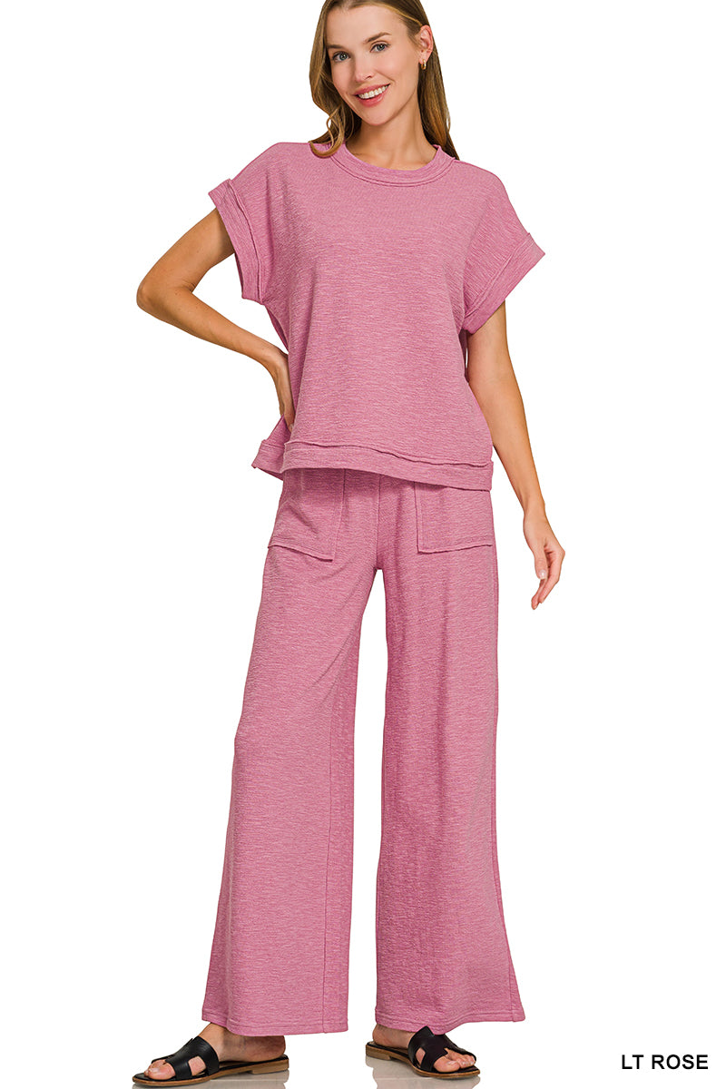 Light Rose Short Sleeve Set