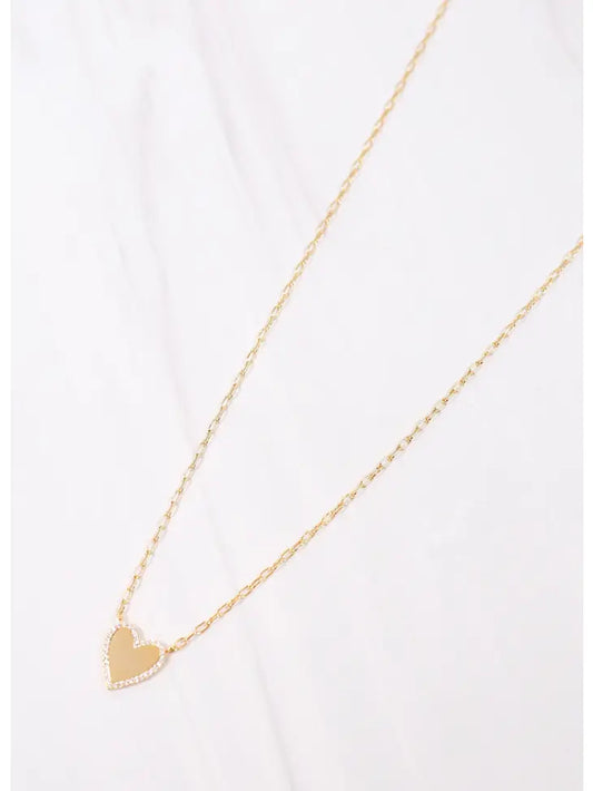 Caroline Hill Gold Heart Necklace