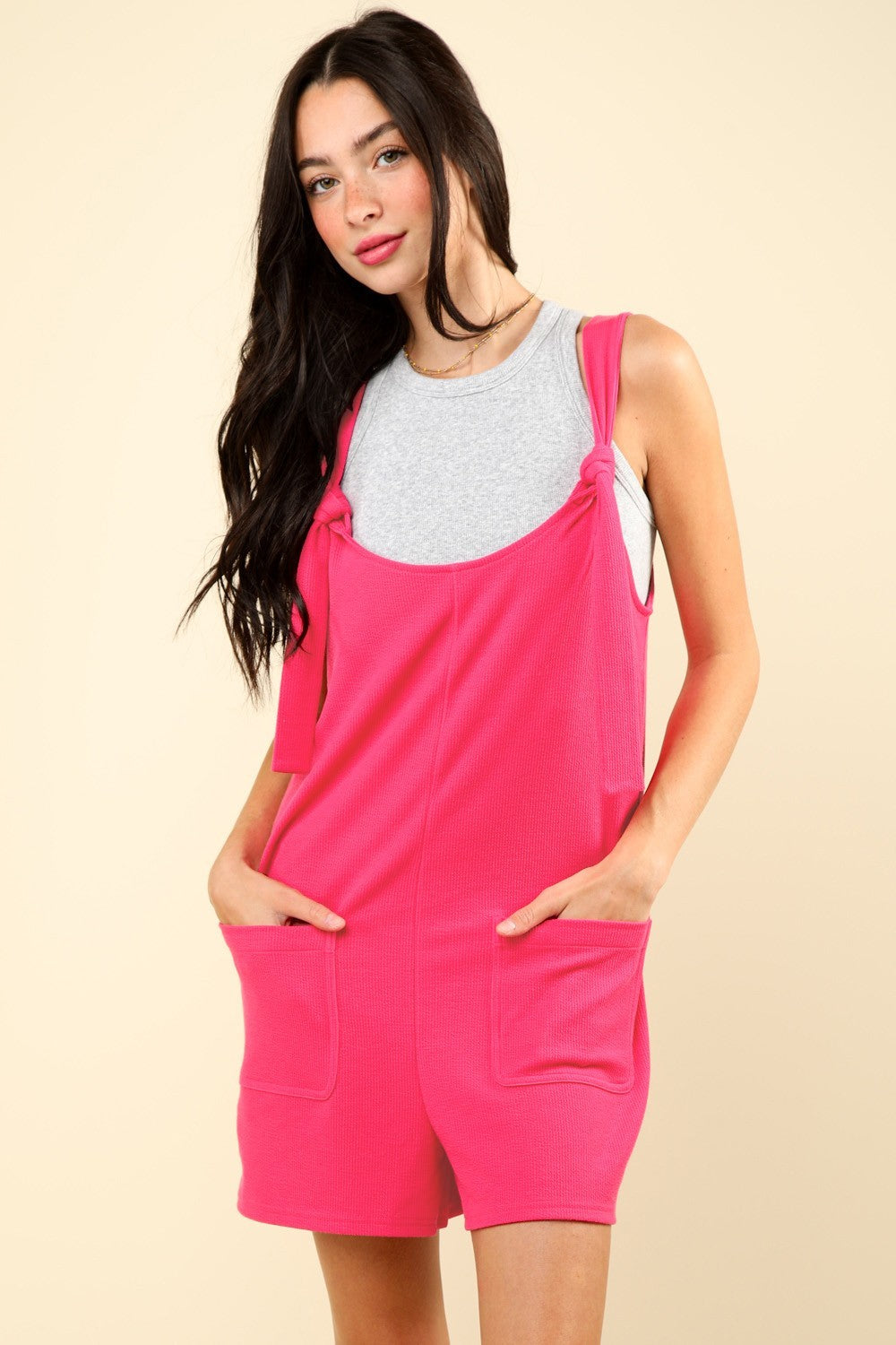 New In Hot Pink Romper