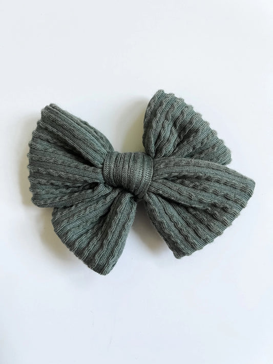 Baby Bow Willow Headband Moss