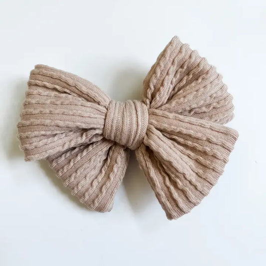 Willow Baby Bow Headband Sand